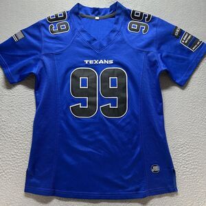 Houston Texans Football‎ Jersey Womens Medium Blue NFL JJ Watt 99 Patch Police